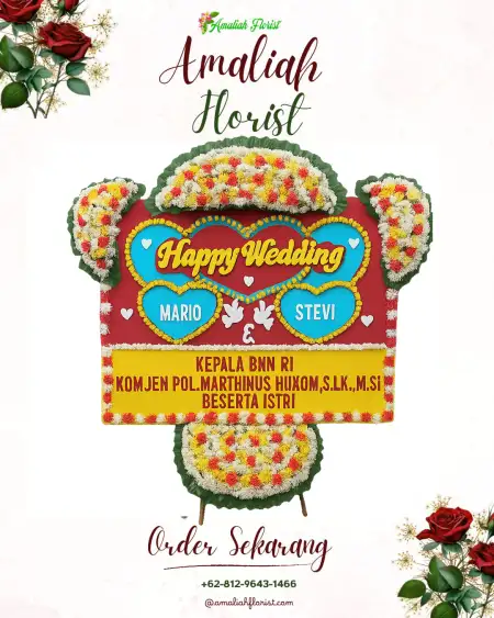 Papan Bunga Pernikahan Dono